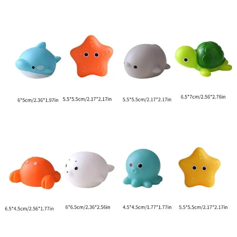 9-Piece Light-Up Kids Fishing Bath Toy Set | Ages 3+
