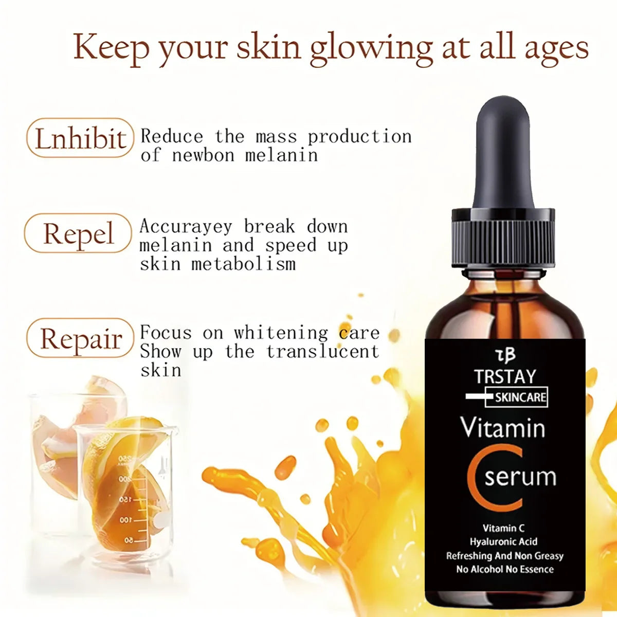 TRSTAY Vitamin C Face Serum – Brightening & Hyaluronic Acid