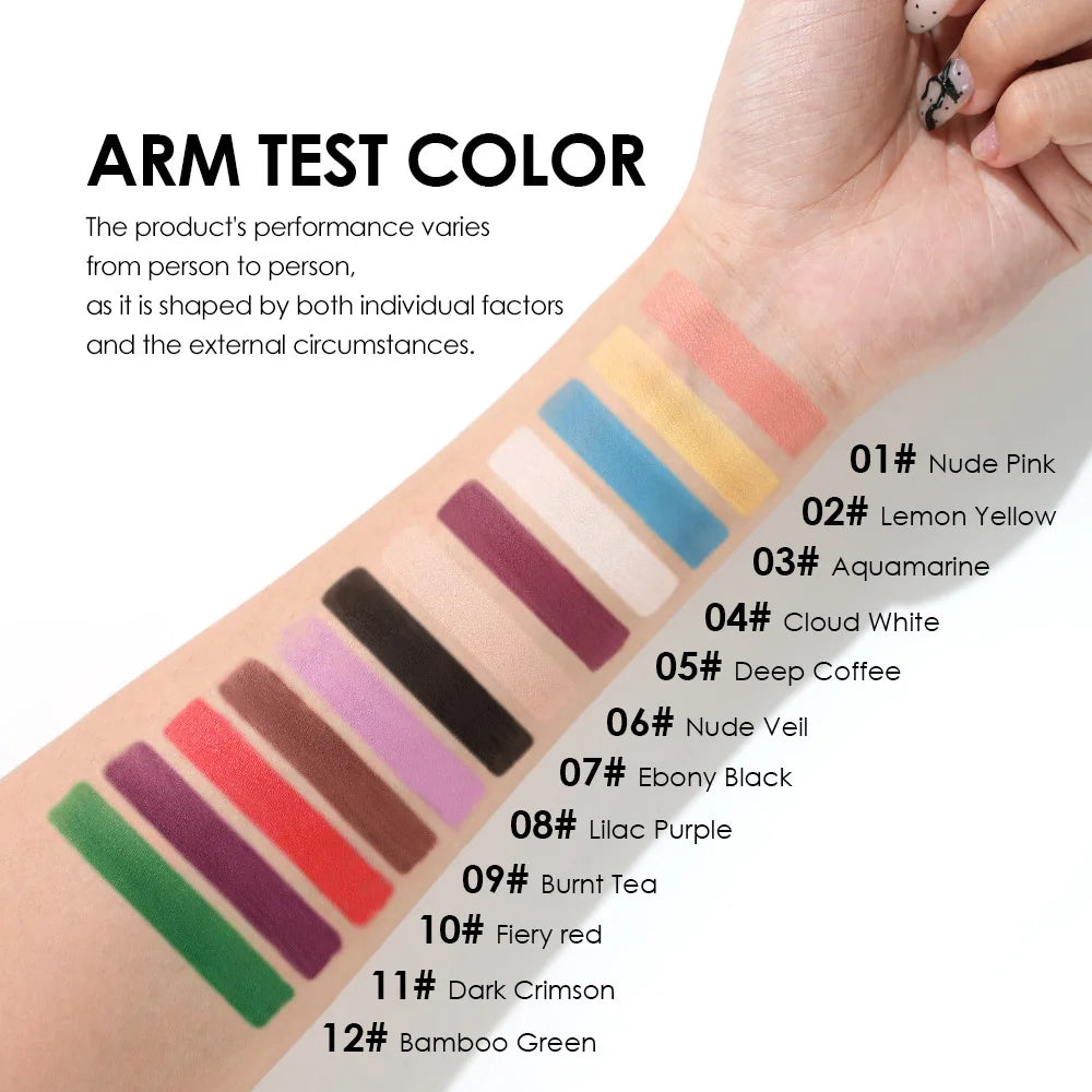 12-Color Waterproof Matte Lipstick – Bold Halloween Lip Color