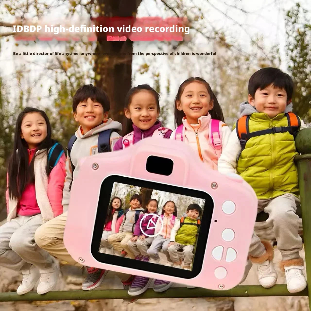Cute Cartoon Kids Digital Camera HD Dual Lens 128G Portable Mini Children Camera Photo Video Recorder Toy for Boys Girls Gift Peaceful Pleasures Health and Wellness