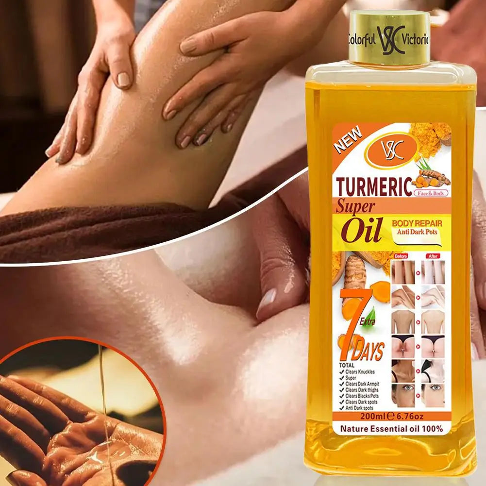 200ml Turmeric Essential Oil For Face & Body Moisturizing Hydrating Natural Rose Essential Oil Face Care Skin Care Peaceful Pleasures Health and Wellness