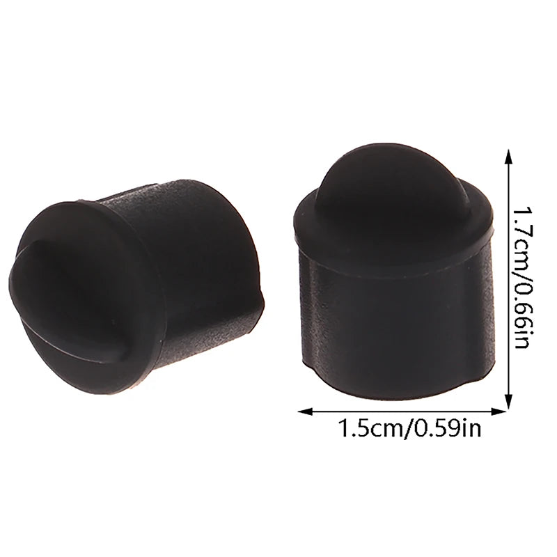 New Uxcell 10pcs Silicone BNC Anti-Dust Stopper Cap Cover for Female Jack Black Inside Install Dia 9.5 mm - 11 mm Peaceful Pleasures Health and Wellness Black