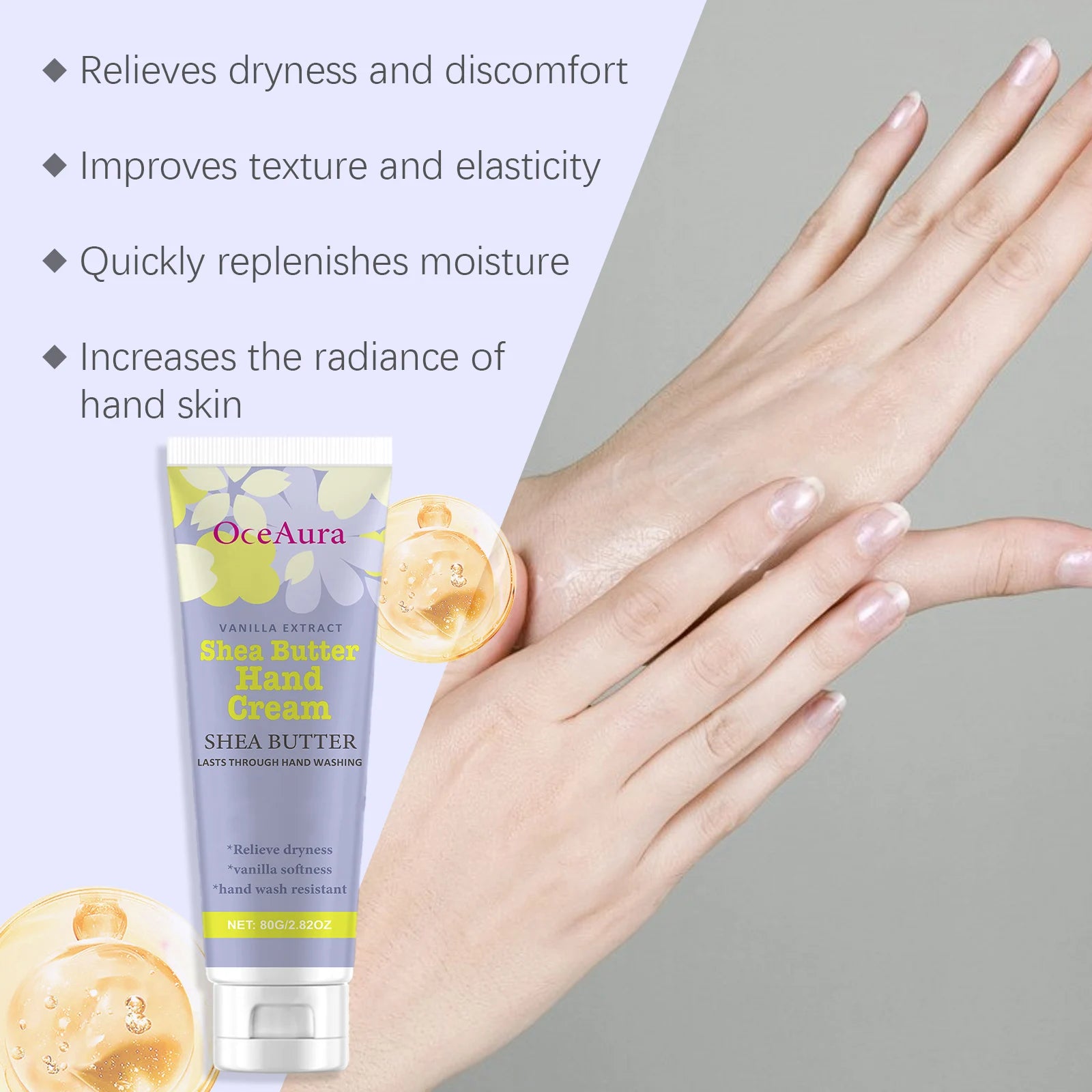 Shea Butter Hand Cream Nourishing Care Deep Hydration Anti Cracking Fast Absorbing Non-Greasy Winter Moisturizing Hand Cream Peaceful Pleasures Health and Wellness