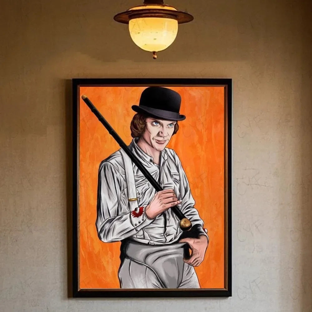A Clockwork Orange Retro Movie Canvas Wall Art Poster | Unframed