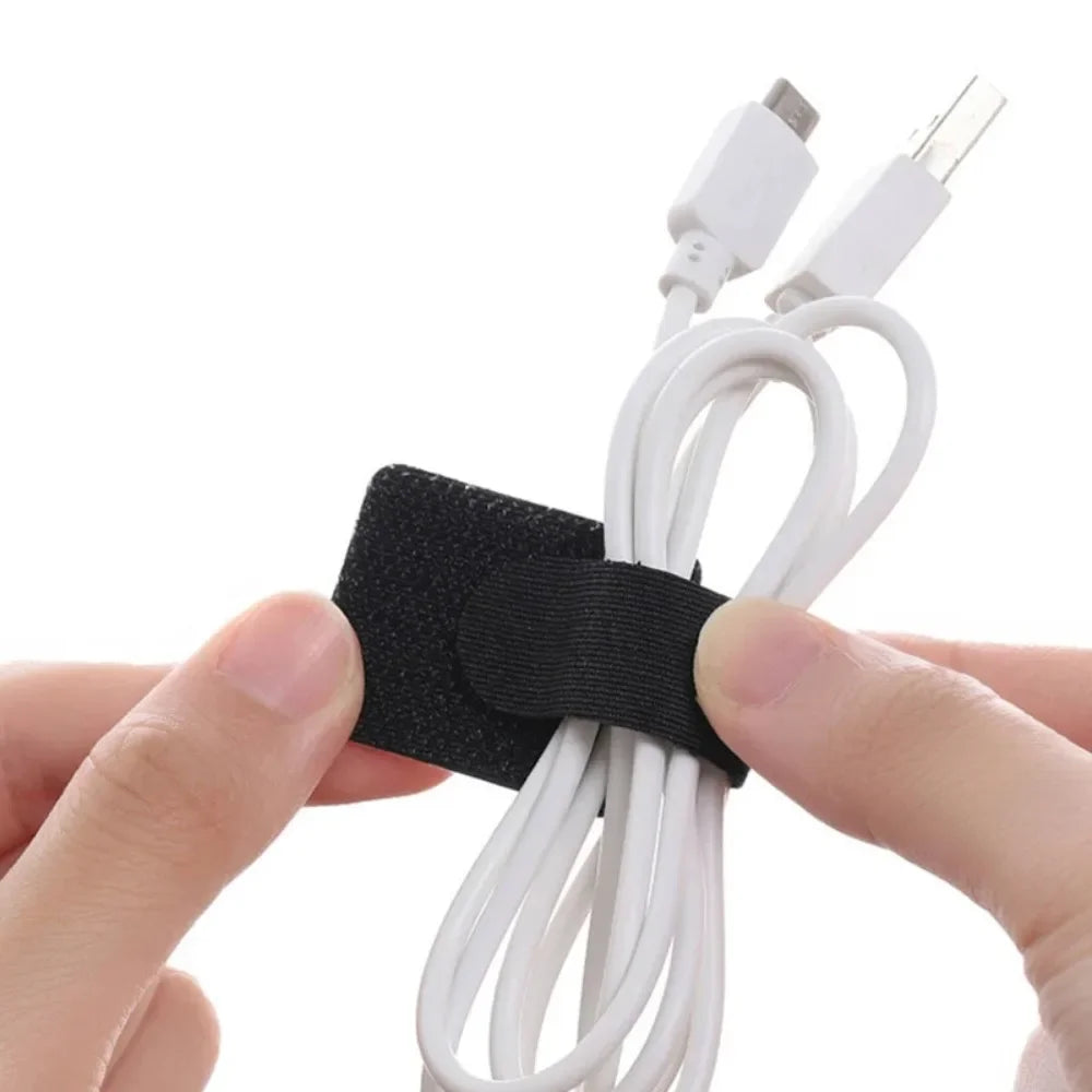 Markers Cable Tie Wire Organizer and Cables Reusable Cord Holder Self-adhesive Adjustable Storage Strap Attaches Clearance Home Peaceful Pleasures Health and Wellness
