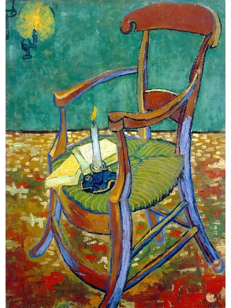 Vincent Van Gogh Classic Collection Art Poster Canvas Painting Terrace At Night Irises Wall Picture Print Living Room Home Decor Peaceful Pleasures Health and Wellness 20X30CM A18