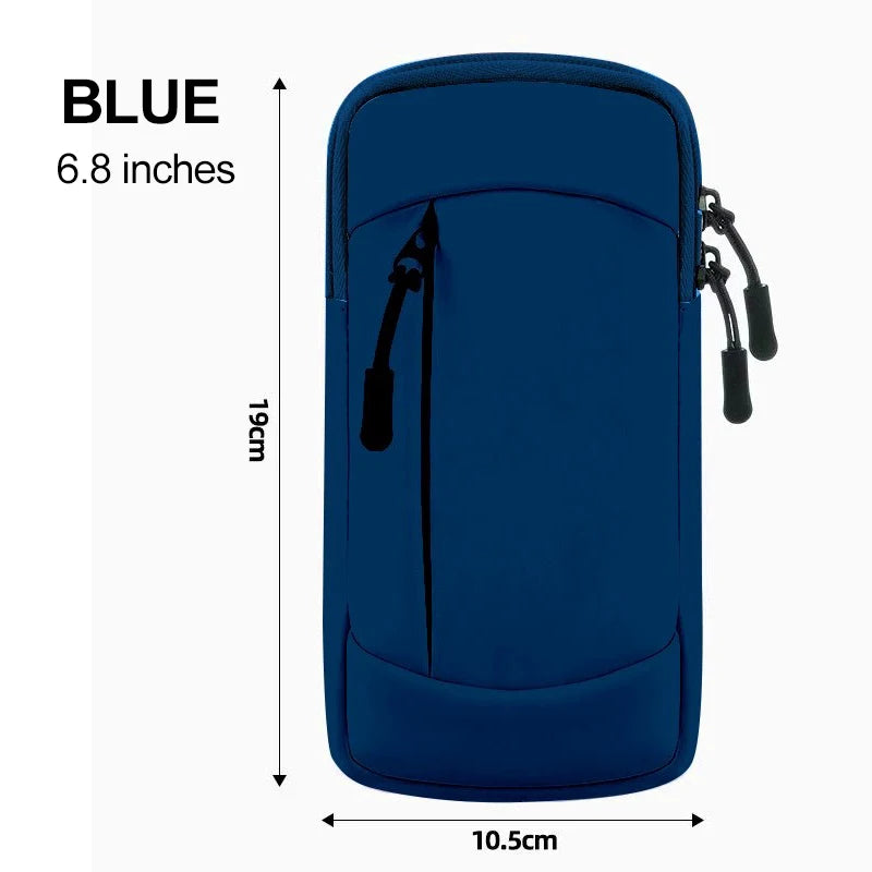 Running Bag For Phone arm Bag for Phone Mobile phone Armband Cell Phone Bag for running sports Armband for phone for running bag Peaceful Pleasures Health and Wellness Blue