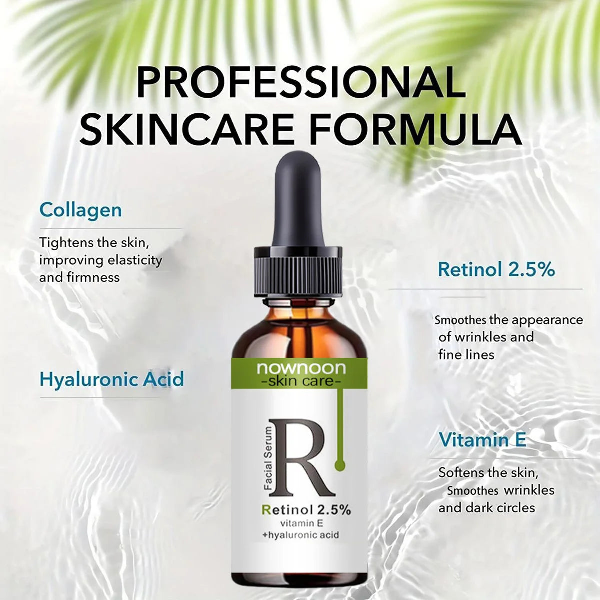 Retinol Facial Serum Anti Wrinkle Remove Dark Whitening Spots Face Essence With 2.5% VitaminC Anti-Aging Facial Skin Care Serum Peaceful Pleasures Health and Wellness