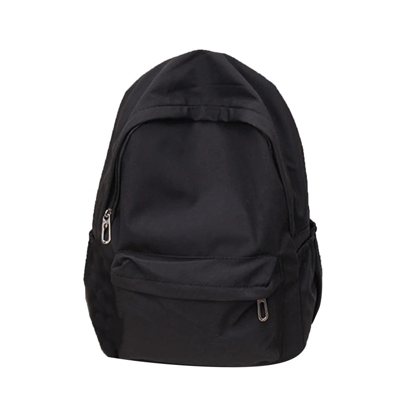 Fashion Backpacks for Women Knapsack Solid Color Student Casual Large Capacity School Rucksacks Ladies Shoulder Backpack Peaceful Pleasures Health and Wellness Black