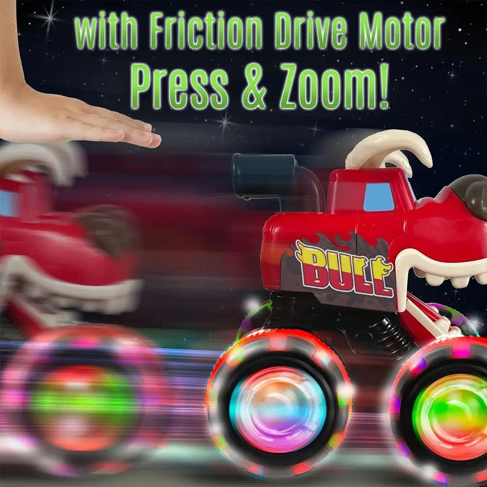 Light-up Truck Toy Cars Press Inertial Safety Car Model