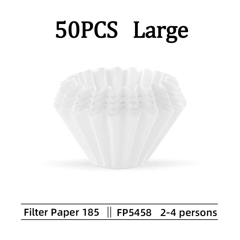 50pcs/Set White Coffee Filters Single Serving Paper for Coffee Machine 1-4 cups White Filter Paper Cake Cup Coffee Paper Filter Peaceful Pleasures Health and Wellness 2-4 cup