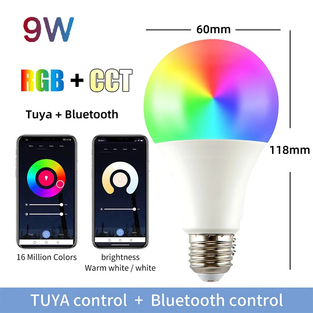 Smart WiFi RGB LED Bulb | Voice & App Control, Dimmable Peaceful Pleasures Health and Wellness Bluetooth A60