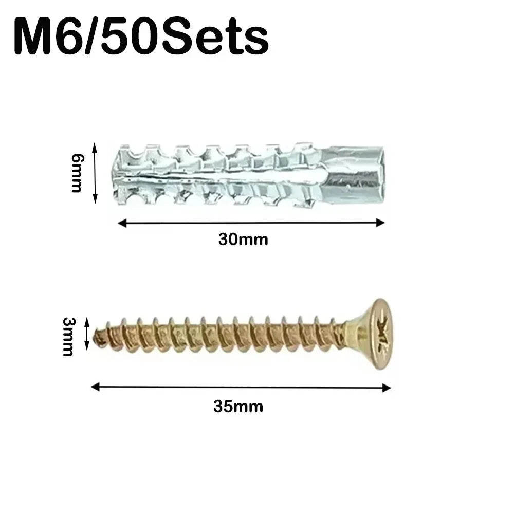 Metal Expansion Screws & Anchor Bolts | Carbon Steel 20–100 Sets