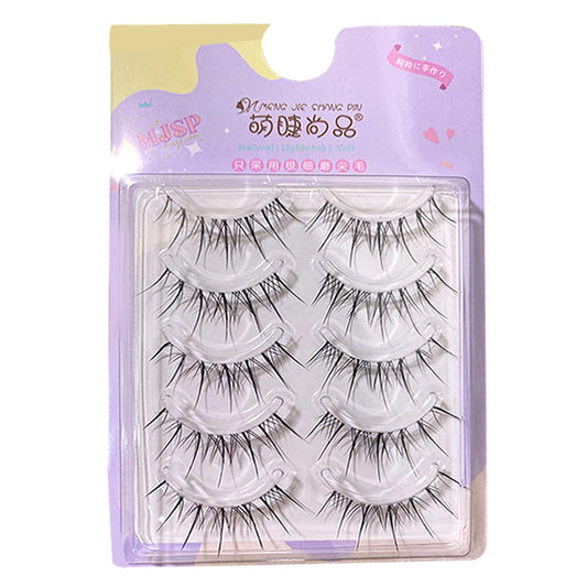 5 Pairs Sunflower Wispy False Eyelashes – Anime Manga Lashes False Eyelashes Peaceful Pleasures Health and Wellness