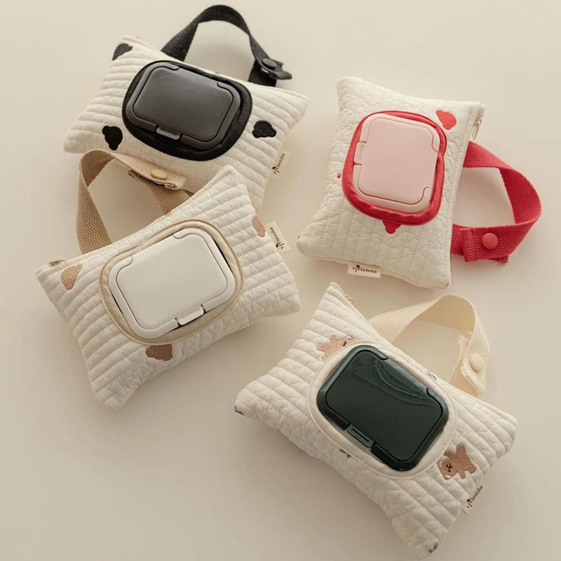 Baby Wet Wipes Case | Hanging Cloth Tissue Pouch & Dispenser
