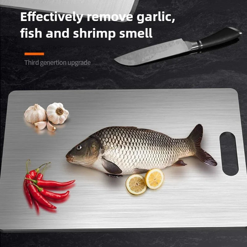 316 Stainless Steel Cutting Board – Reversible 2-in-1 Non-Slip Stainless Steel Cutting Board Peaceful Pleasures Health and Wellness