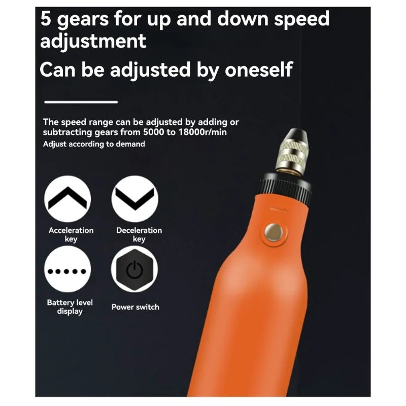 A36T-For DIY For Woodworking Carving Model Making Handheld Grinding Pen Rotary Tool Kit Electric Grinding Machine Peaceful Pleasures Health and Wellness