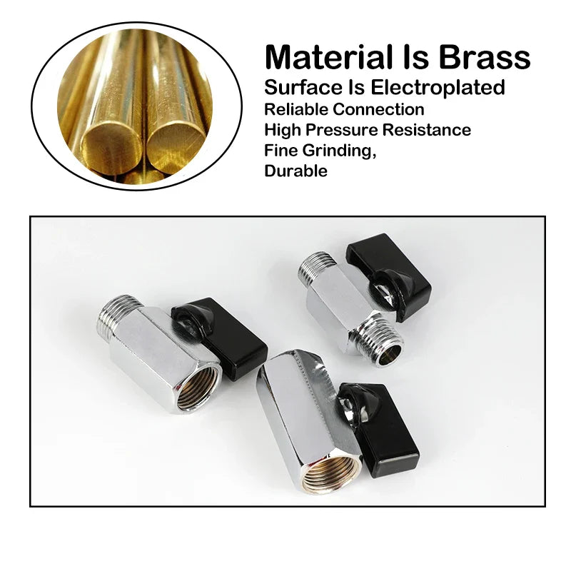 Mini Polished Copper Ball Valve PT1/8–1/2 | Water & Gas Pipe