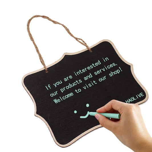 Bview Art Mini Home Office Decorative Chalkboard Kids Wooden Peaceful Pleasures Health and Wellness