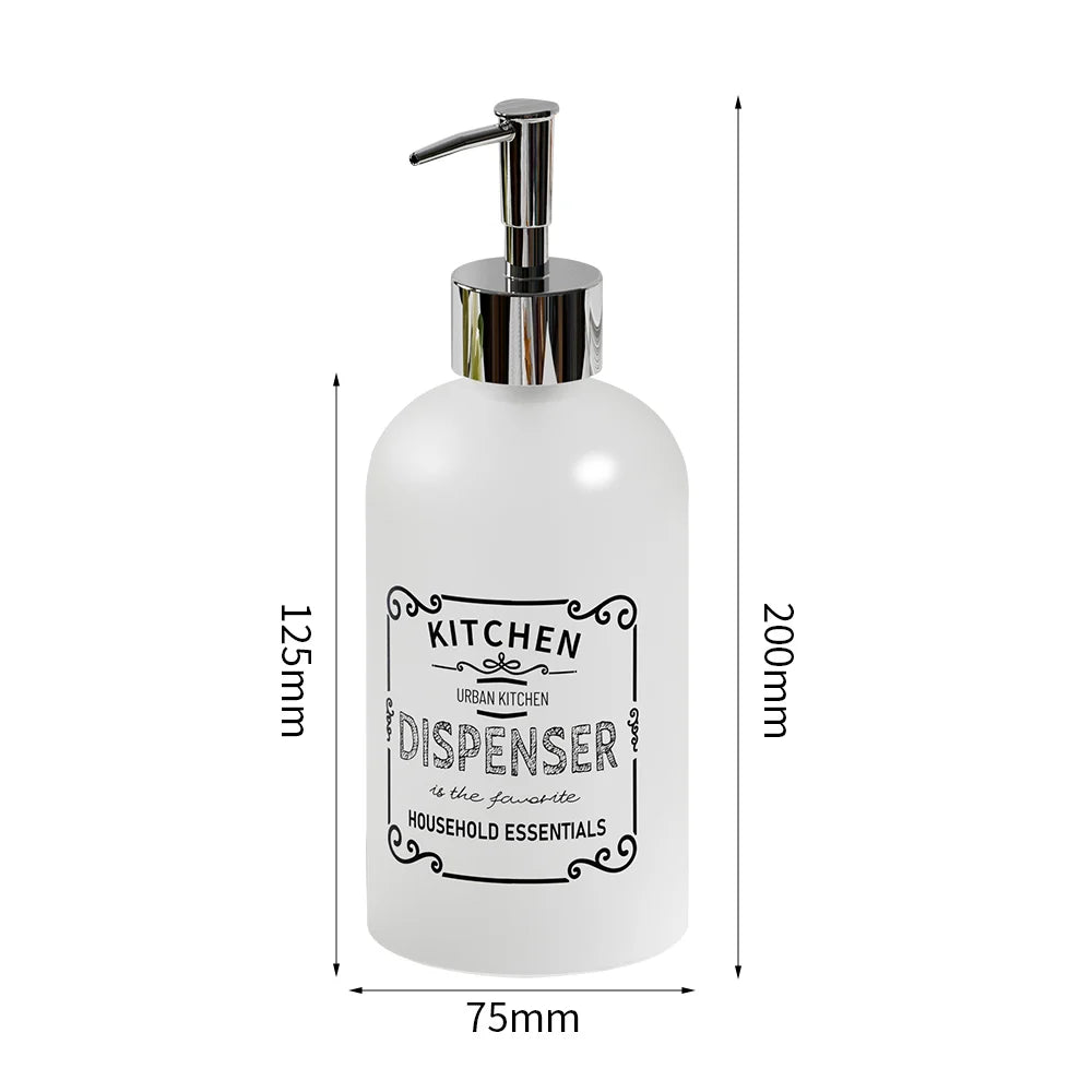 410ml Ceramic Marble Soap Dispenser | Refillable Press Pump