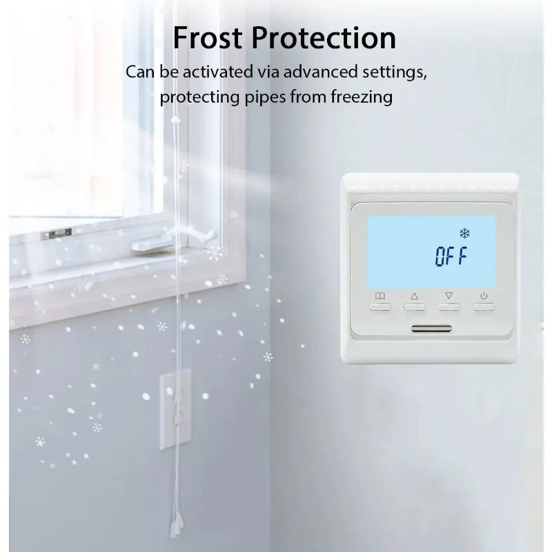 2024 New WiFi Programmable Thermostat Hot Floor 220V 16A Electric Home Floor Heating Temperature Controller APP Remote Control Peaceful Pleasures Health and Wellness