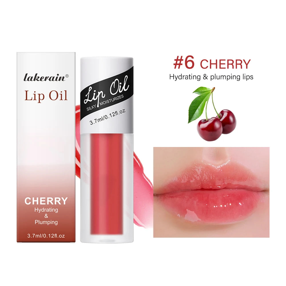 Korean Lip Oil Gloss | Plumping Moisturizing Tint for Dry Lips Lip Oil Gloss Peaceful Pleasures Health and Wellness 6 cherry