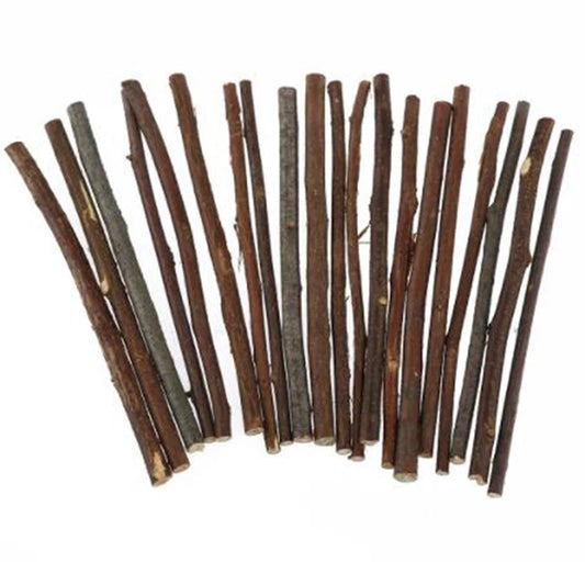 Miniature Wooden Sticks 20pcs for Fairy Garden & Plant Support DIY Natural Craft Supplies for Terrarium Small Birch Dowels Peaceful Pleasures Health and Wellness as pictured