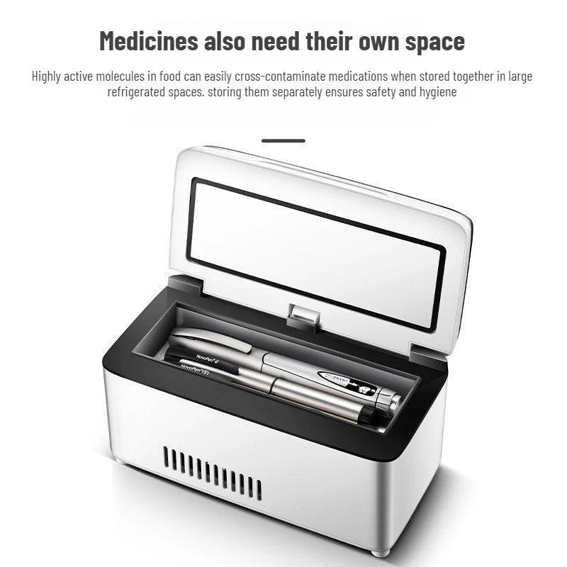 Portable USB Insulin Cooler Rechargeable Car Home Dual Use Mini Medicine Fridge for Growth Hormone Storage Peaceful Pleasures Health and Wellness