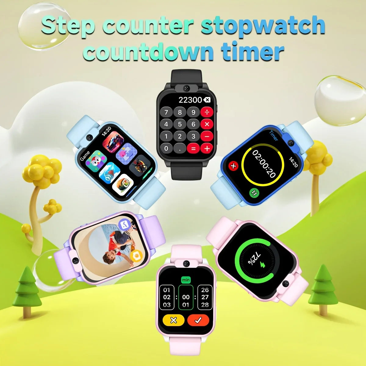 ERUN Kids Smart Watch – Camera, Flashlight & Color Screen