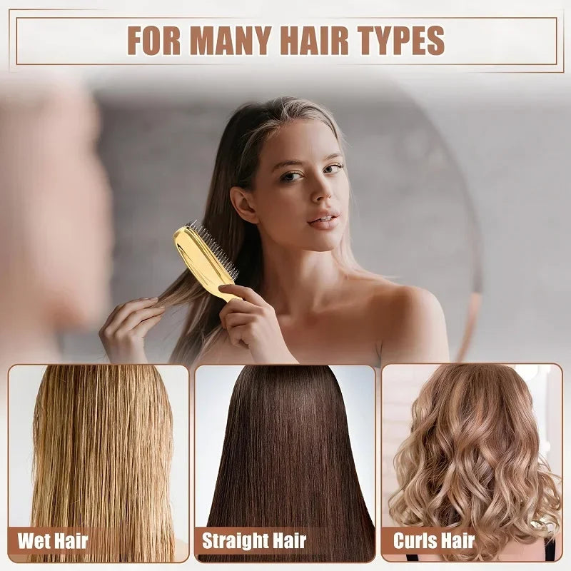 Dry And Wet Dual-use Comb Hairdressing Scalp Massage BrushPortable Soft Anti-frizz Comb Head Massager Hair Beauty Styling Tools Peaceful Pleasures Health and Wellness