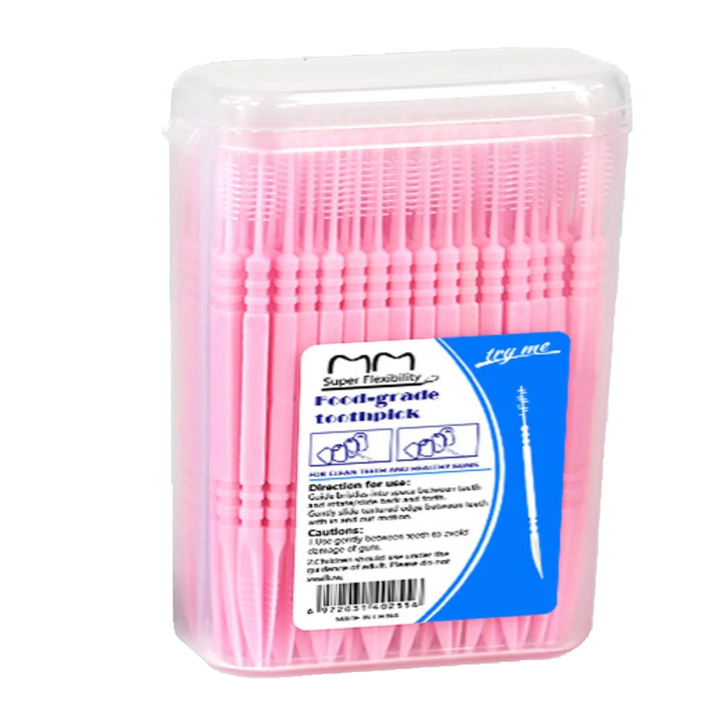 Portable Ultra-Fine Toothpicks, Disposable Family Box, Double-Head High-End Personalized Creative Fruit Sticks Dental Floss Peaceful Pleasures Health and Wellness pink 1 box 100pcs