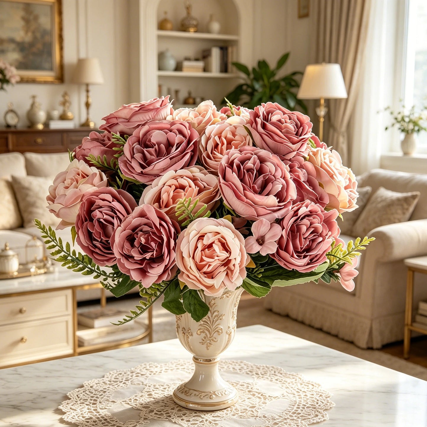 Silk Artificial Hydrangea Rose Bouquet | Wedding & Home Decor
