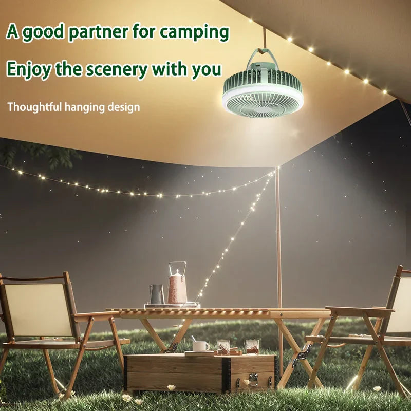 URGGU Portable Rechargeable Fan – 3 Speeds & LED Light