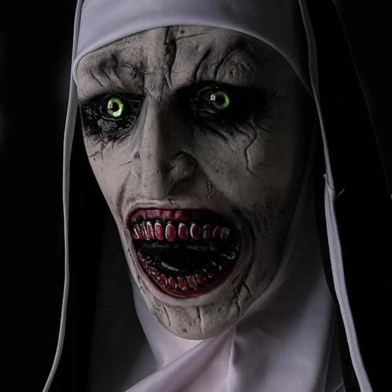 Scary Nun Halloween Horror Ghost Face Mask | Adult Cosplay