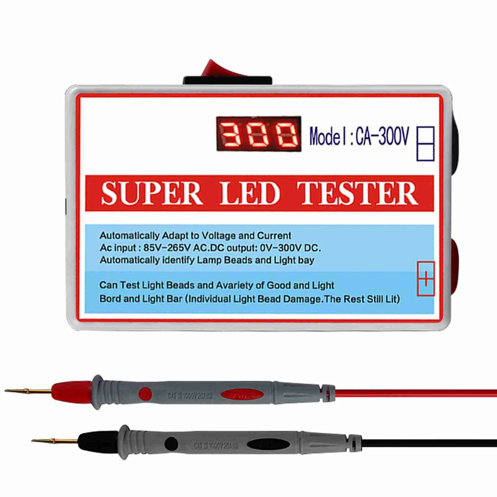 CA-300V Portable LED Lamp Beads Light Bar TV Backlight Tester LED Strips Beads Lamp Board Test Tool Capacitance Diode Voltage Peaceful Pleasures Health and Wellness