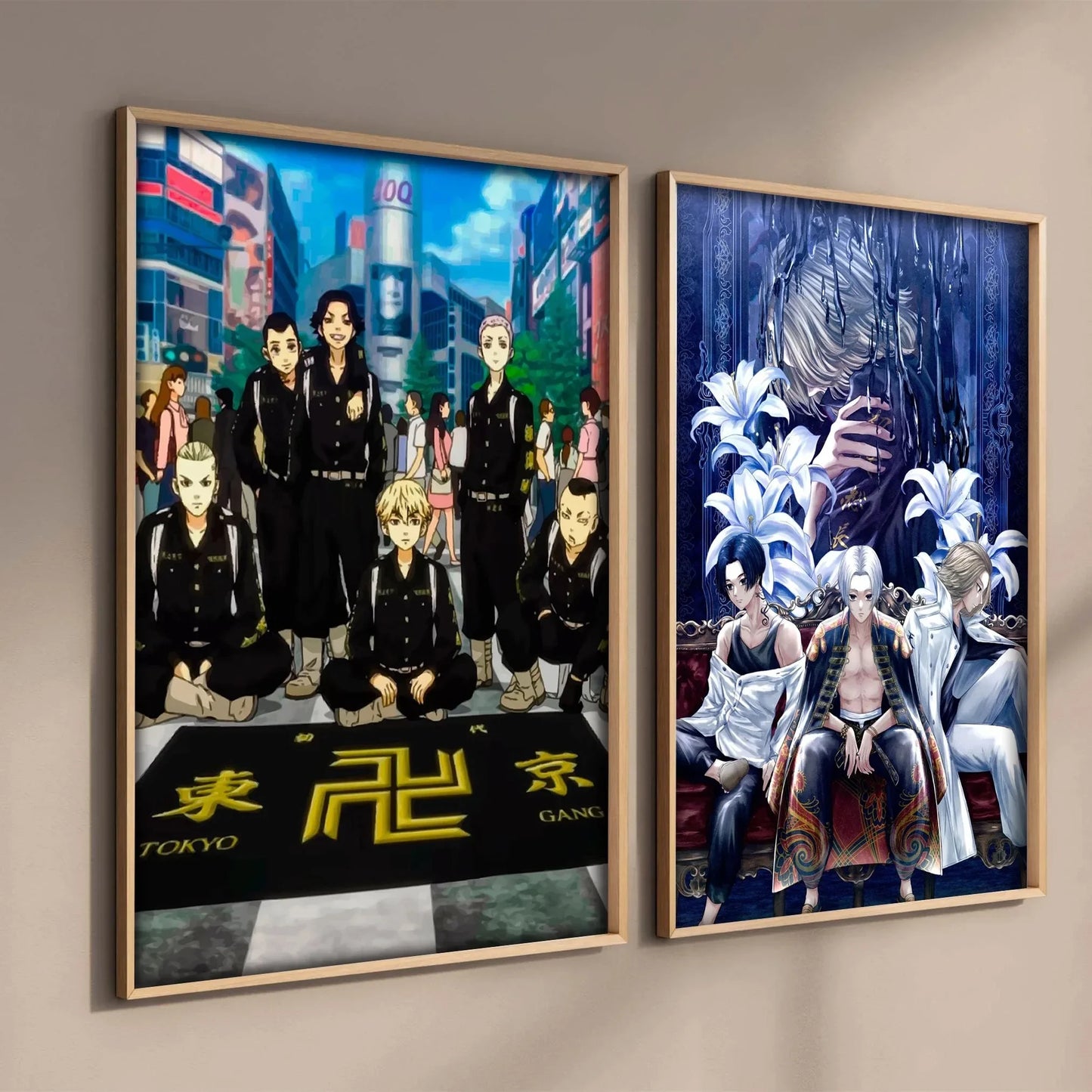 Canvas Painting Wall Art Anime TV Tokyo Revengers Poster Aesthetic Mikey Hanma Shuji Manga Mural Kawaii Room Decor Gift Peaceful Pleasures Health and Wellness