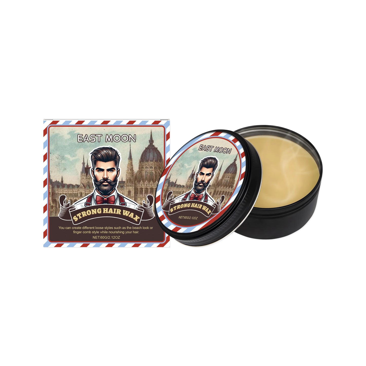East Moon Strong Hold Hair Wax – Non-Greasy Edge Control 60g
