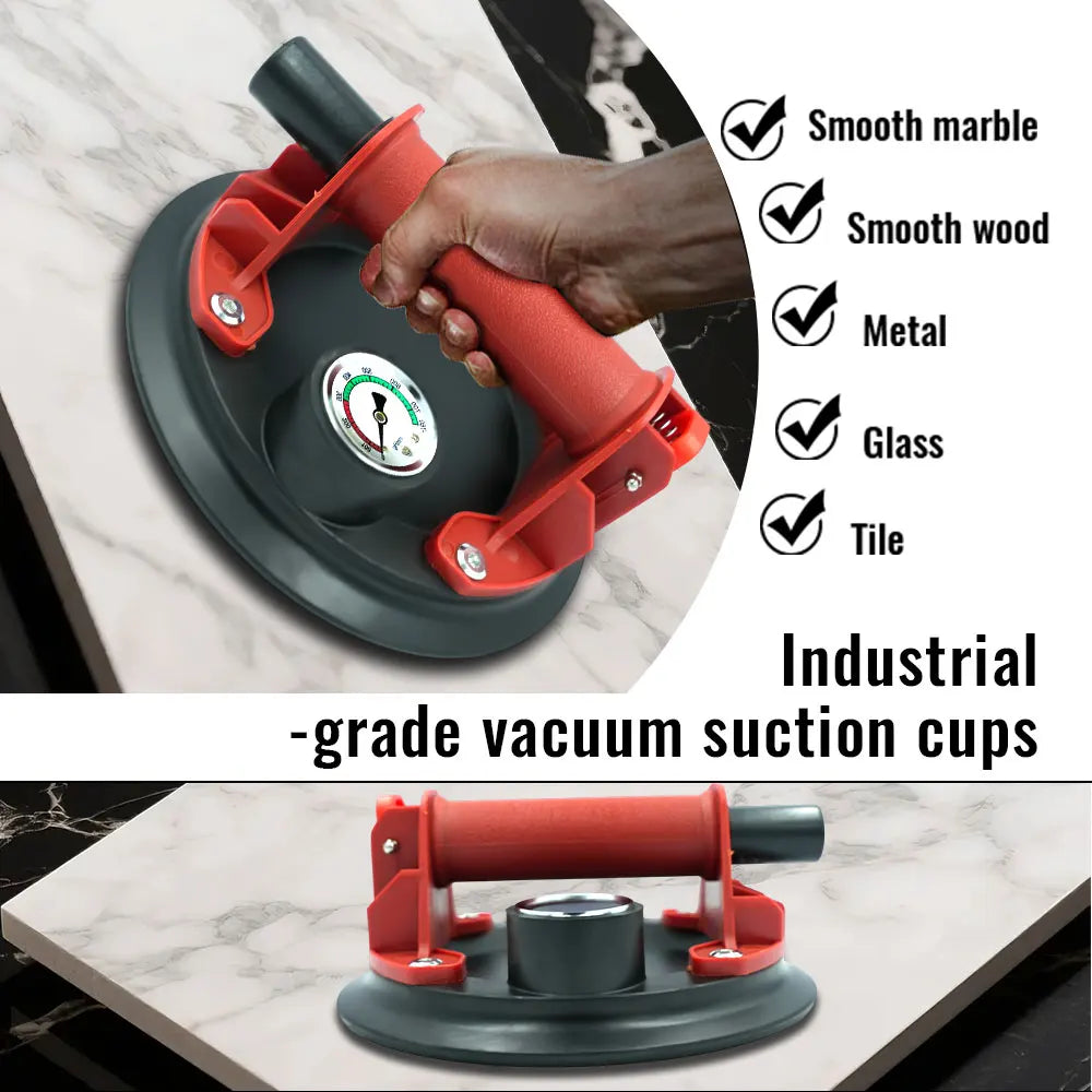 Protable Manual vacuum lift 8-inch 250KG heavy-duty fiberglass stone vacuum suction cup lift pump suitable for glass tiles, etc Peaceful Pleasures Health and Wellness