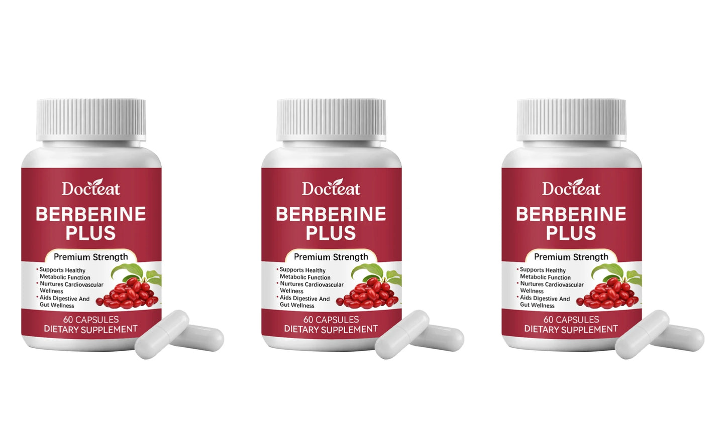 Berberine HCL Capsules with Turmeric, Ginger, Vitamin C & Zinc 60ct