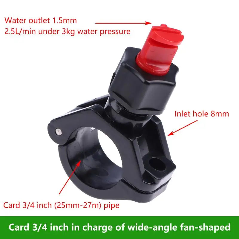 Quick Release Flat Fan Spray Nozzle – Wide Angle Wash Clamp