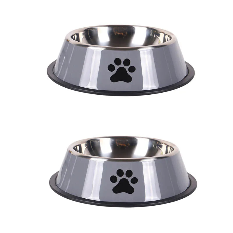 Stainless Steel Pet Bowl | Anti-Slip, Stackable Dog & Cat Feeder