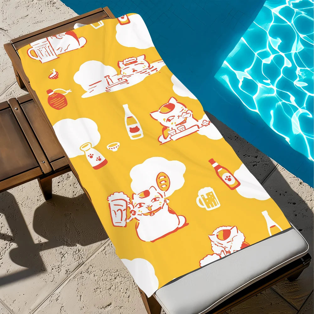 Nyanko-Sensei Natsume's Book of Friends Quick-Dry Beach Towel