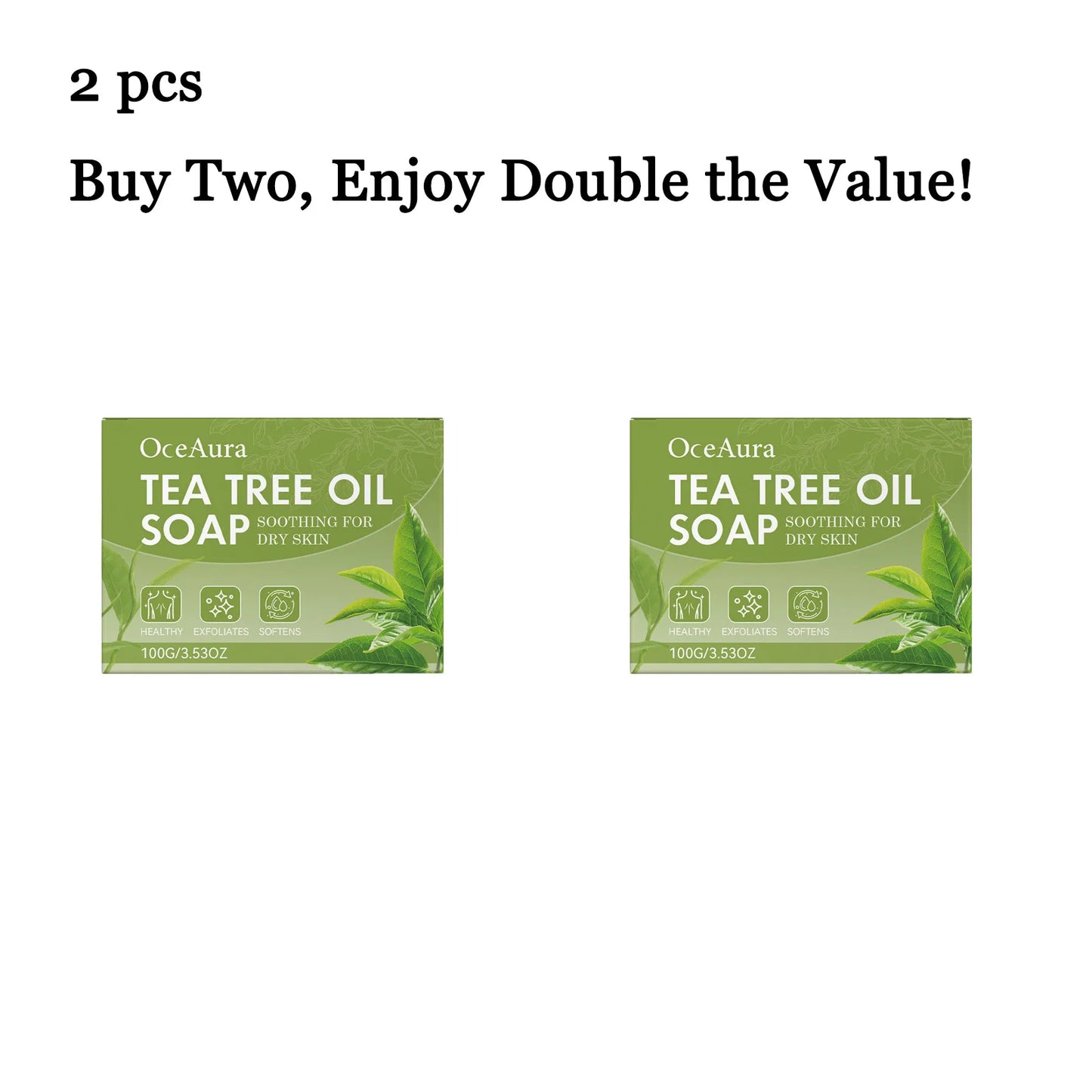 OceAura Tea Tree Soap Bar | Cleanse, Moisturize & Refresh