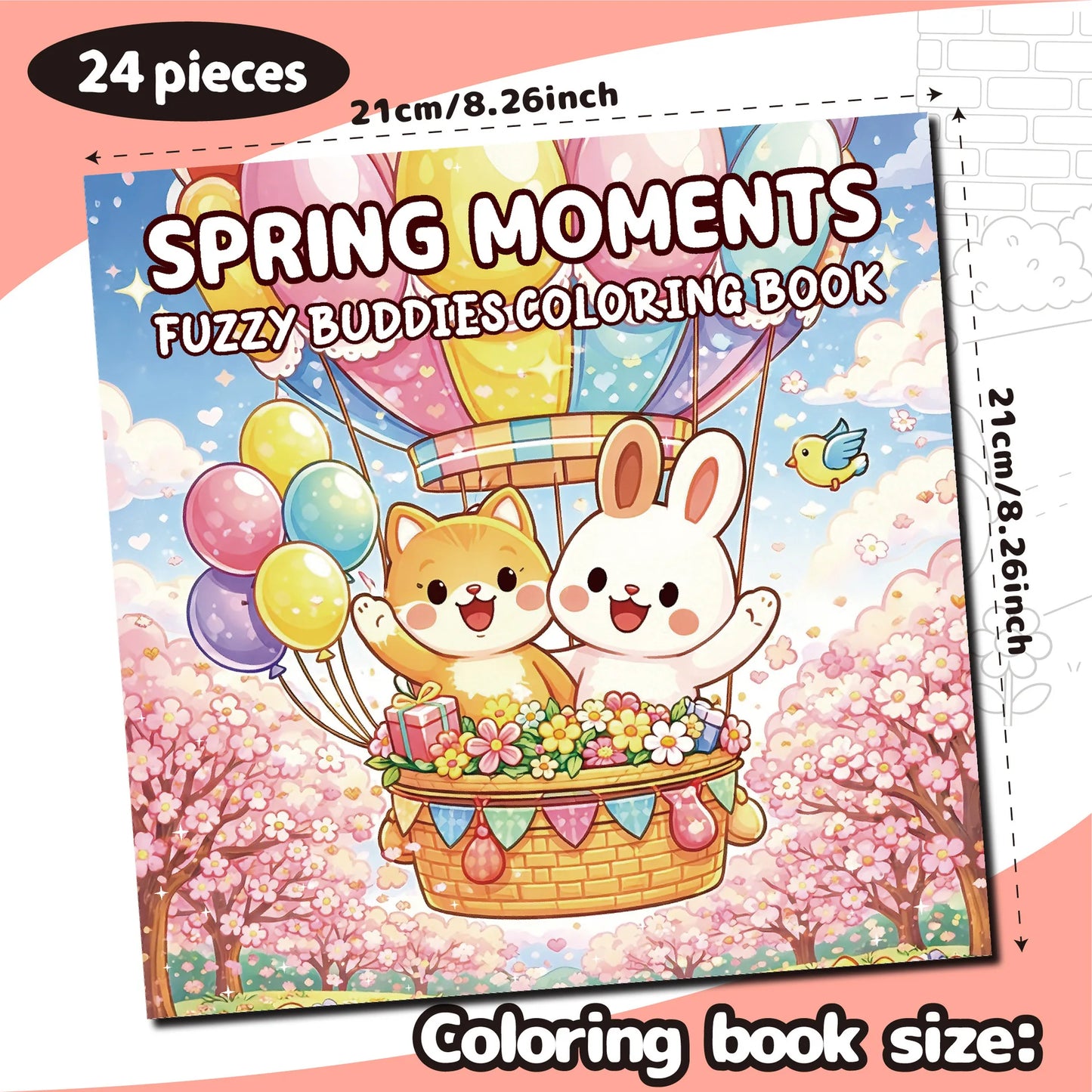 24 Page Cartoon Doodles Stress Relief Warmth Comfort Cute Pet Elf