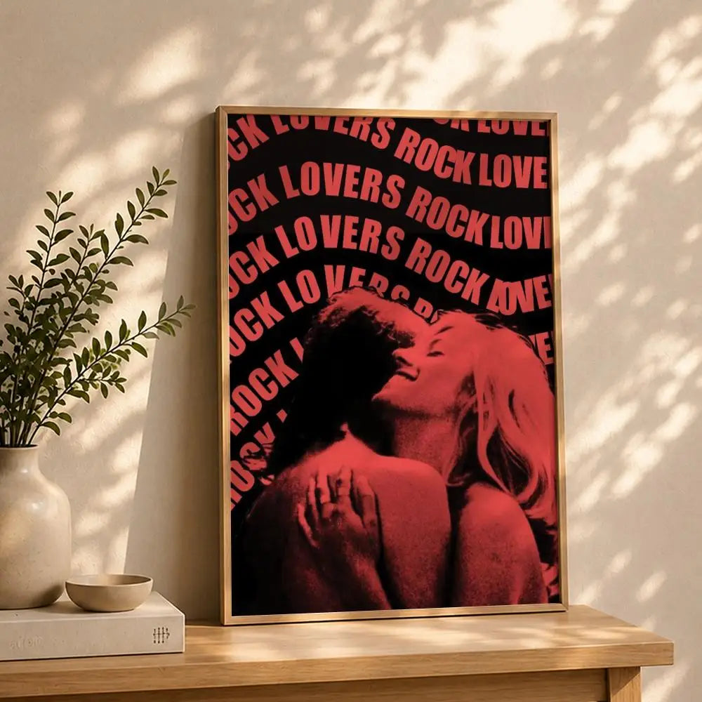 Band T-TV GirlS Poster HD Self Adhesive Waterproof Wall Art Ideal for Home Office Dorm Bedroom Great Gift Peaceful Pleasures Health and Wellness White12 30X40cmNoframe