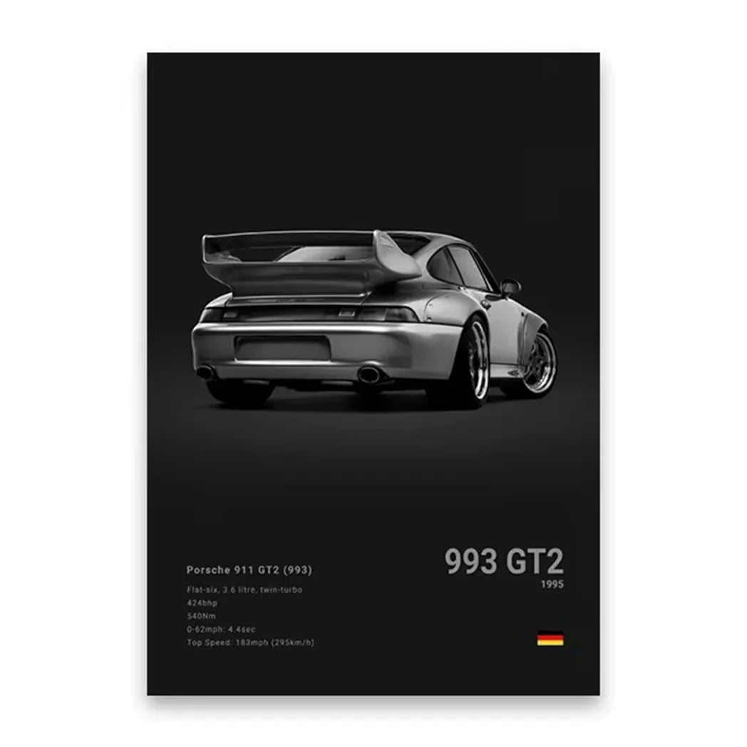 Famous Cars 918 GT3 G63 STO SLS Canvas Wall Art Print Poster Modern Home Decor Unframed Birthday Gift for Car Enthusiasts Peaceful Pleasures Health and Wellness