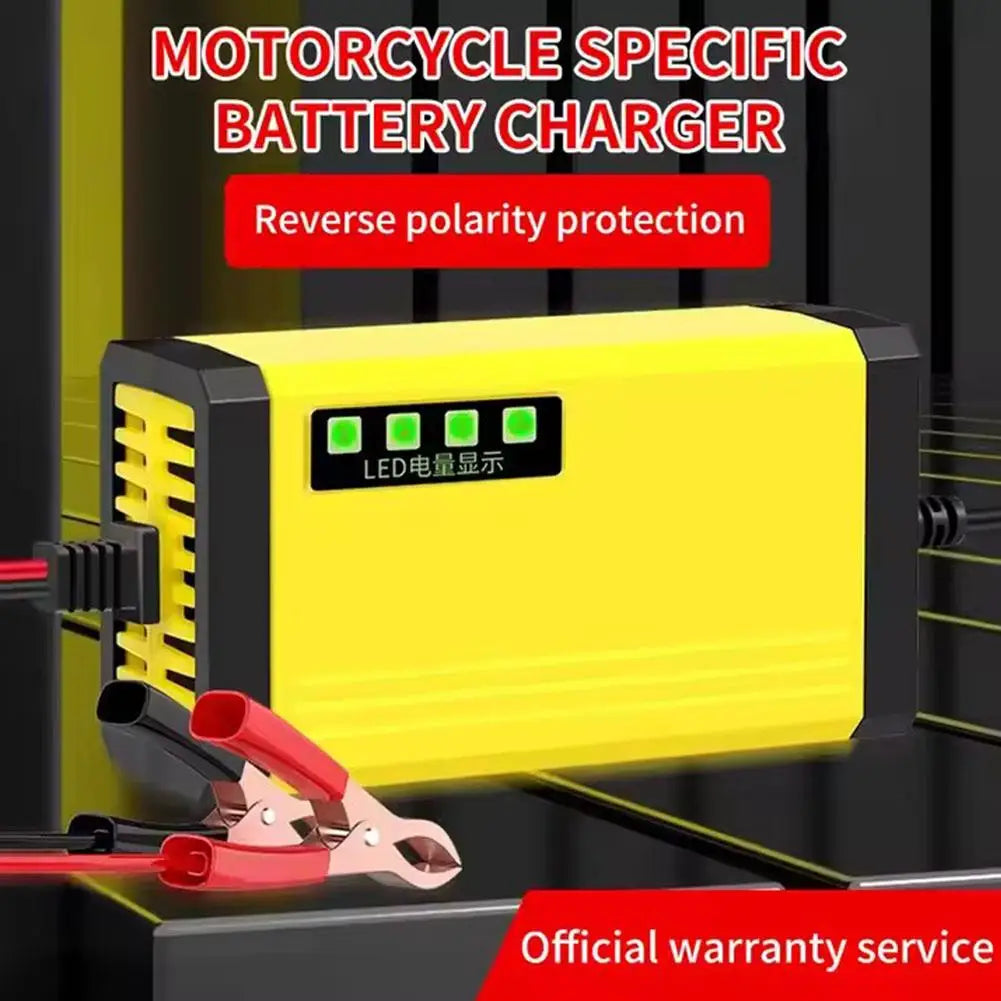 12V 2A Car Battery Charger Fast Charging Wet Dry-Lead Acid Battery LED Display Motorcycle Truck Battery Charger Peaceful Pleasures Health and Wellness