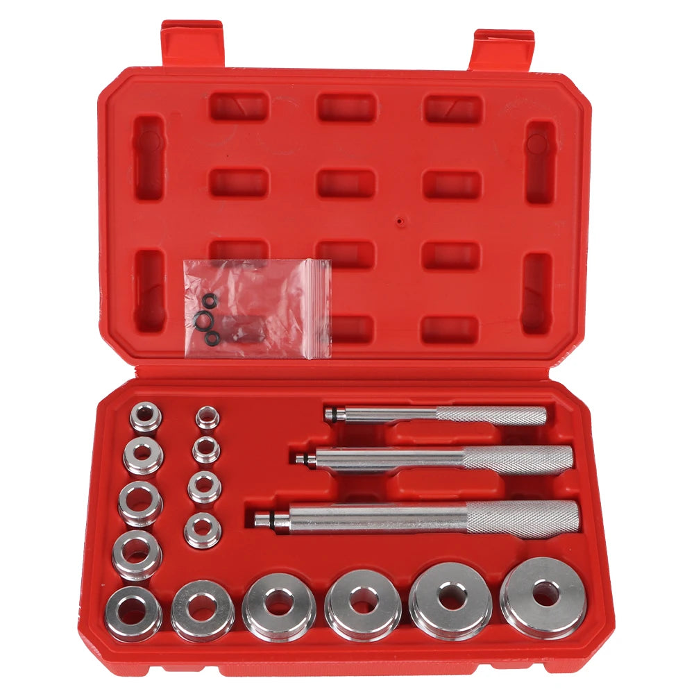 17 Pcs Wheel Bearing Removal Tool Kit Seal Driver Installer Remover Automotive Aluminum Alloy Repair Set Peaceful Pleasures Health and Wellness RED