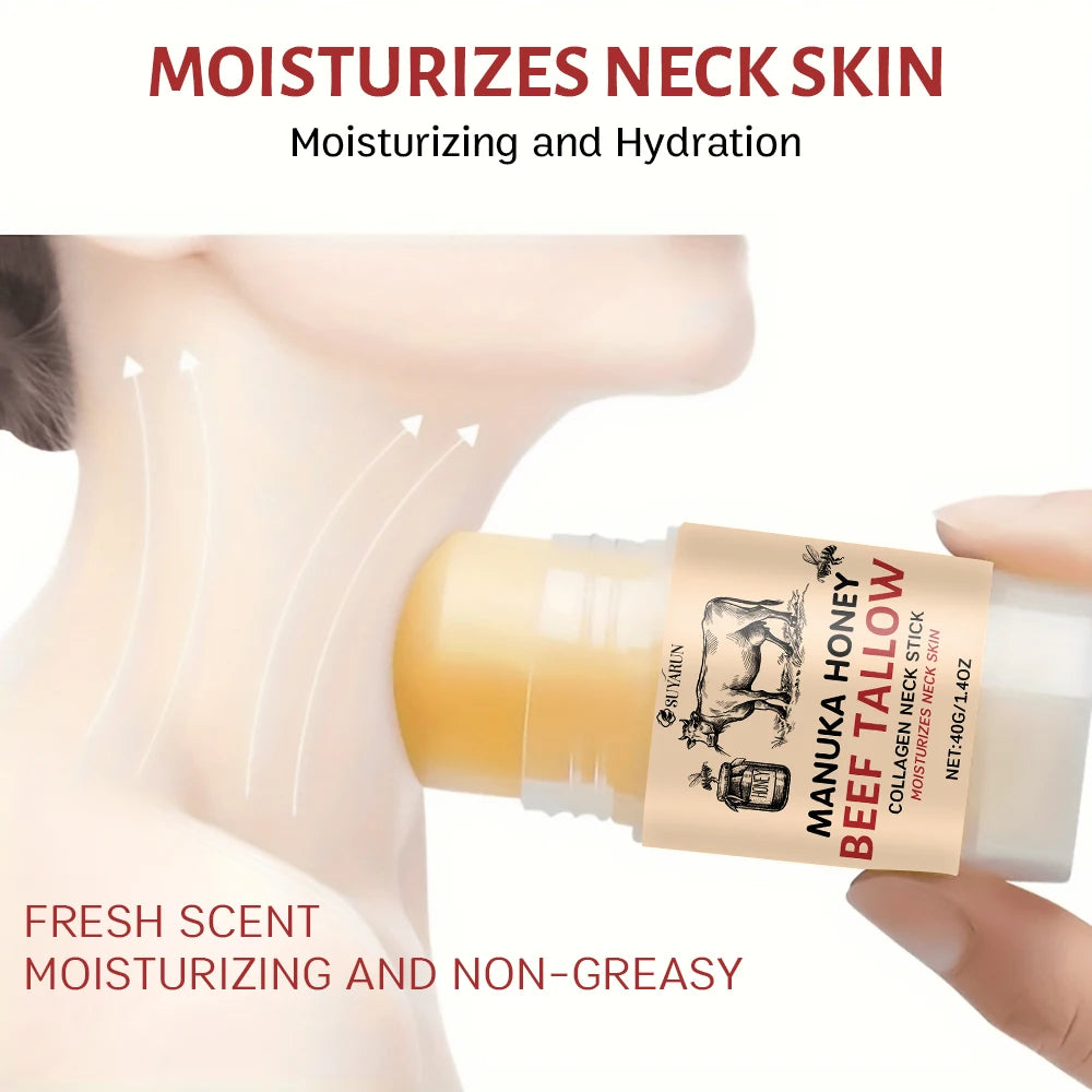 SUYARUN Honey Tallow Neck Care Cream Stick Care Deep moisturizes and nourishes your dry rough skin with neck care cream. Peaceful Pleasures Health and Wellness