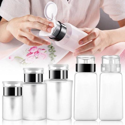 60/150/180/250ml Empty Pump Dispenser Liquid UV Gel Polish Nail Art Polish Clean Bottle Polish Cleanser Remover Bottle Peaceful Pleasures Health and Wellness